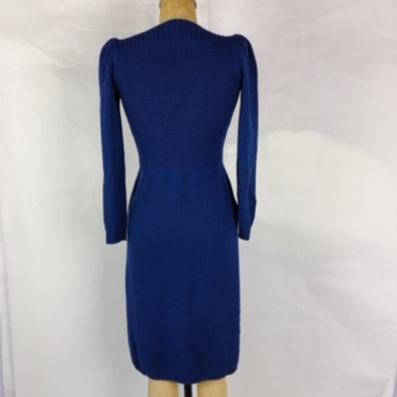 VINTAGE ST JOHN FOR SAKS FIFTH AVENUE BLUE DRESS - Picture 8 of 8